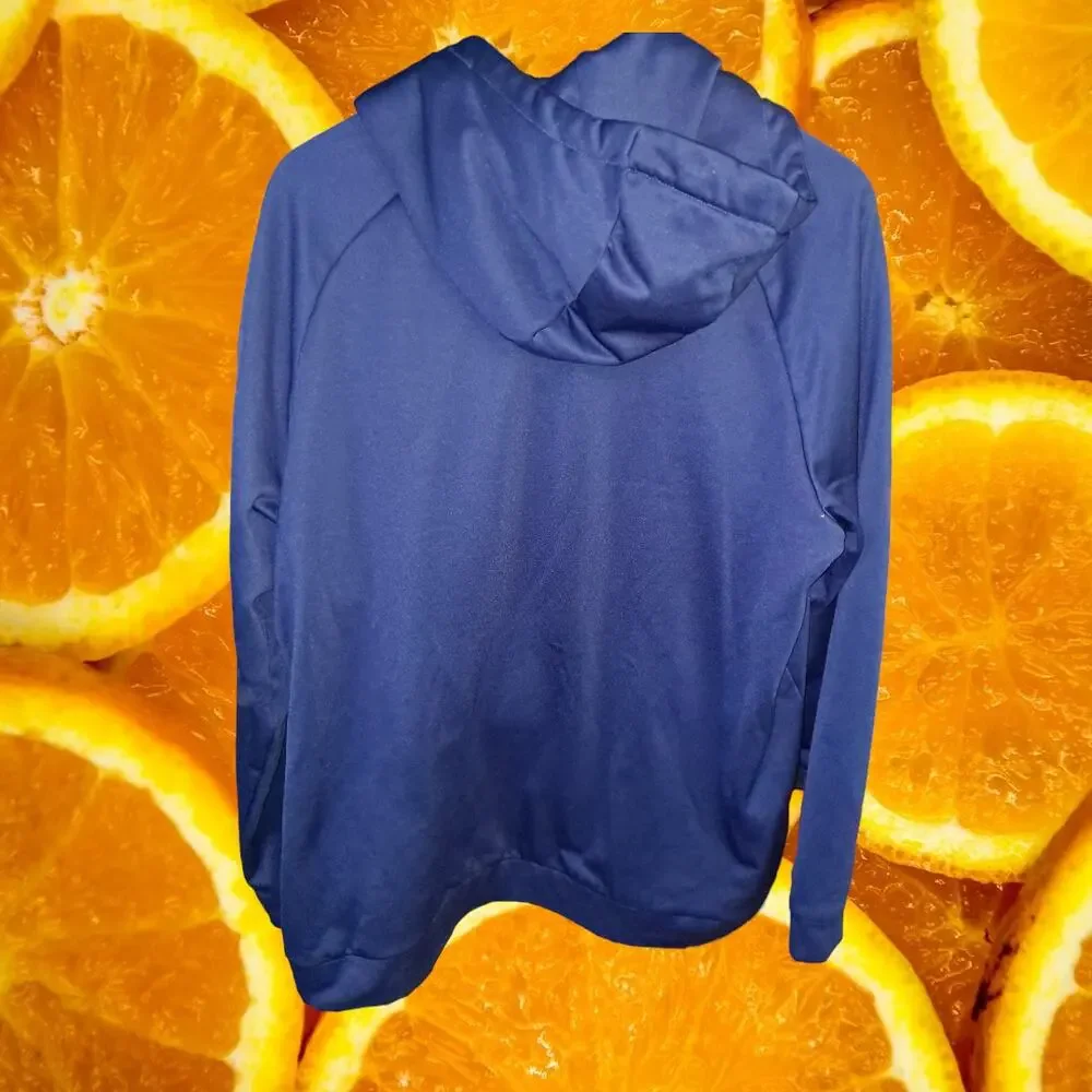 Nike Dry-Fit Blue Hoodie Sweatshirt with White‎ Camo Swoosh Size XL